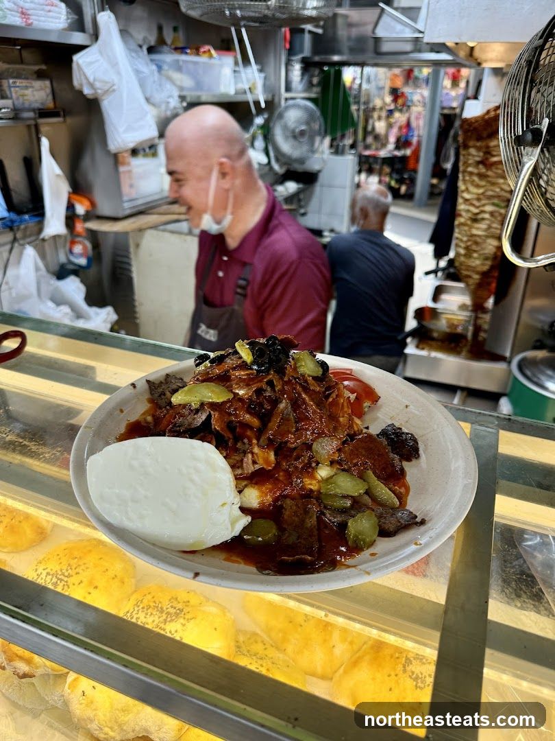 Doner Kebab Plate with Side of Bread