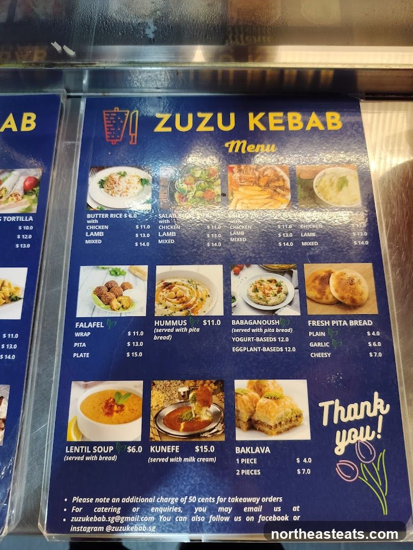ZUZU KEBAB Menu