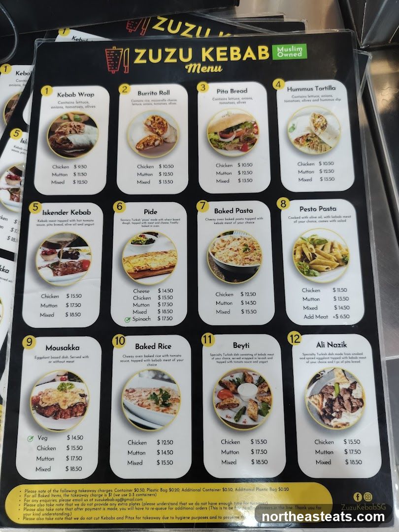 ZUZU KEBAB Menu