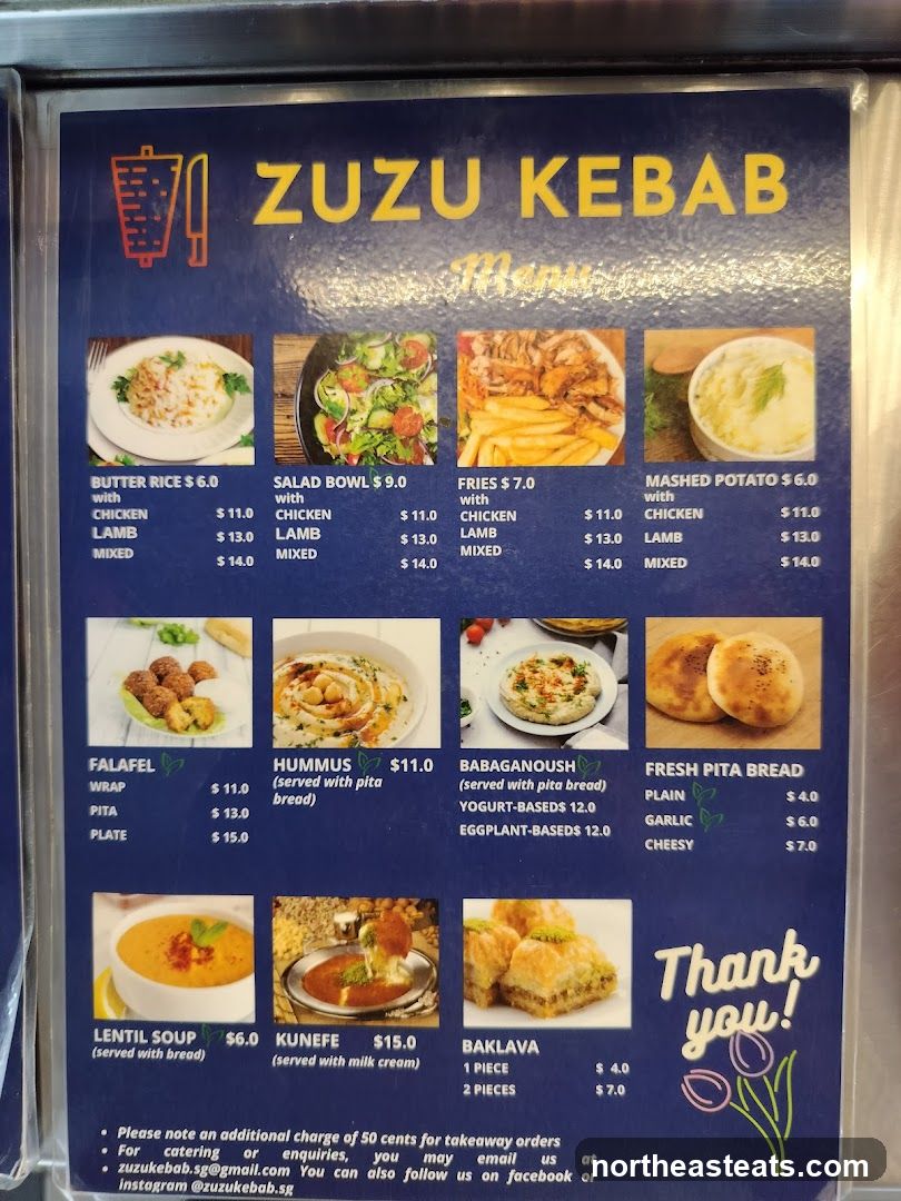 ZUZU KEBAB Menu