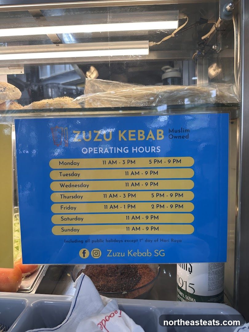 Zuzu Kebab Operating Hours