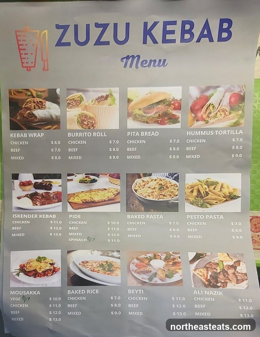 ZUZU KEBAB Menu