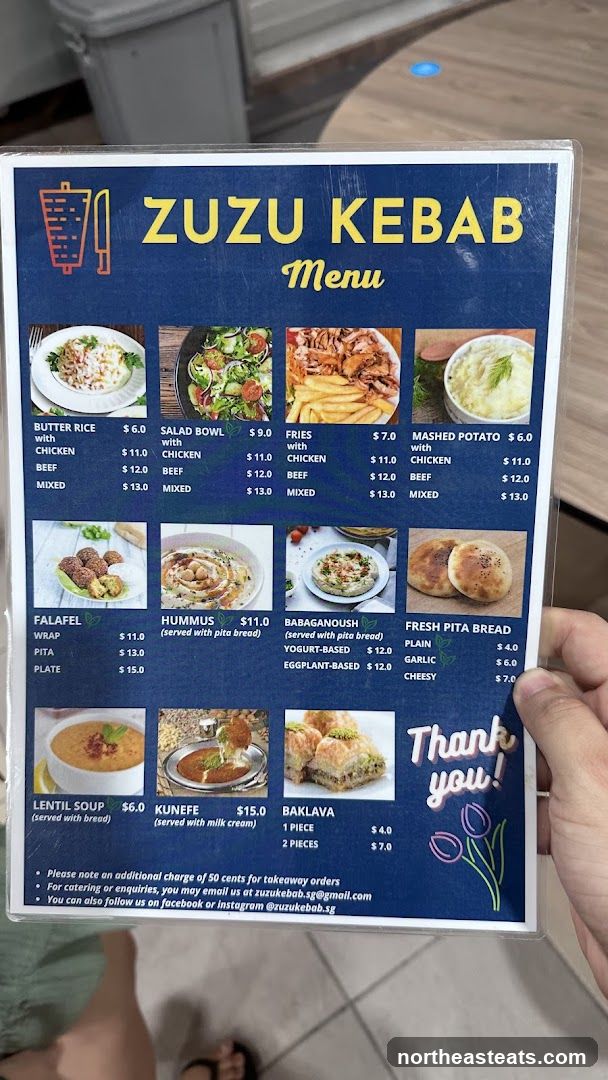 ZUZU KEBAB Menu