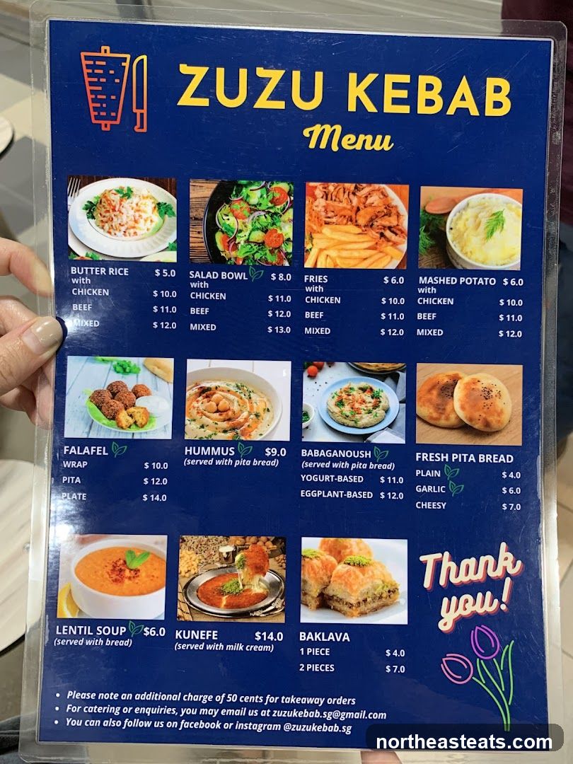 ZUZU KEBAB Menu