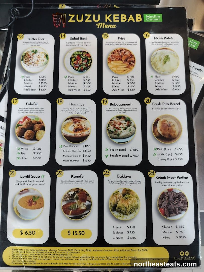 ZUZU KEBAB Menu