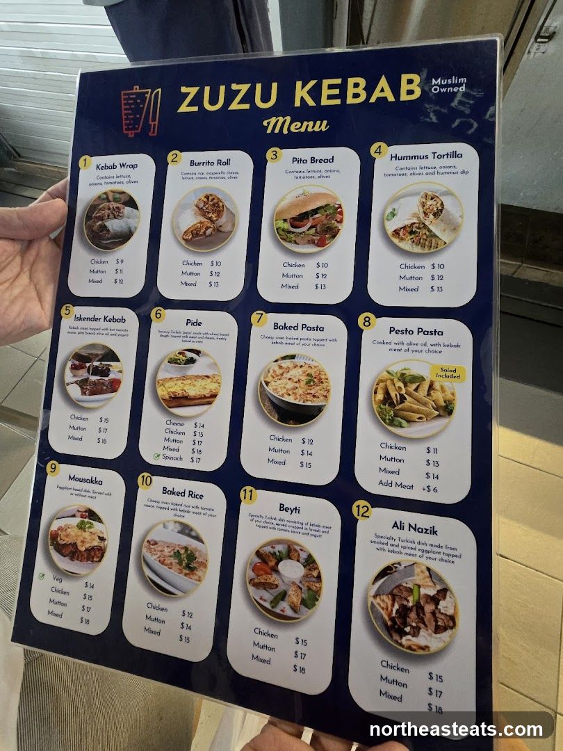 ZUZU KEBAB Menu