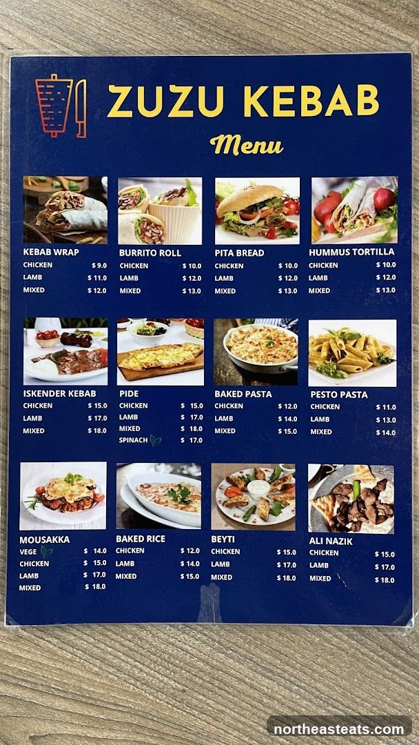 ZUZU KEBAB Menu