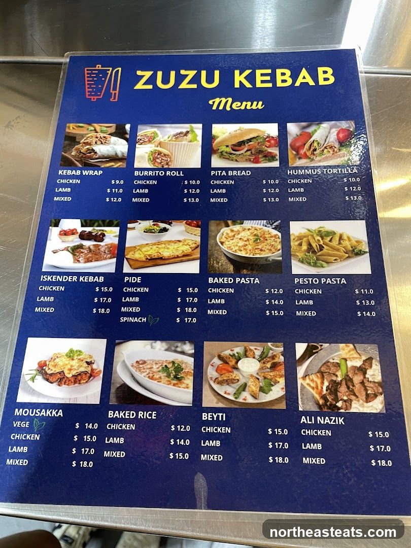 ZUZU KEBAB Menu