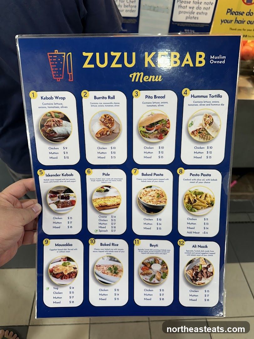 ZUZU KEBAB Menu