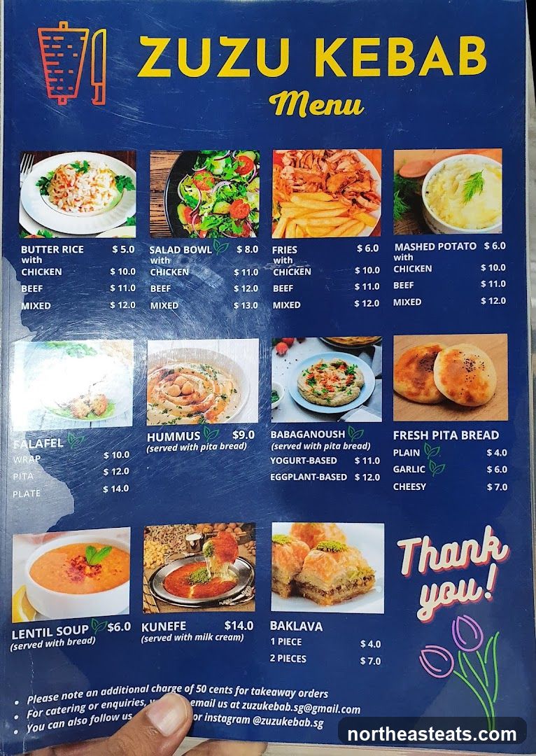 ZUZU KEBAB Menu