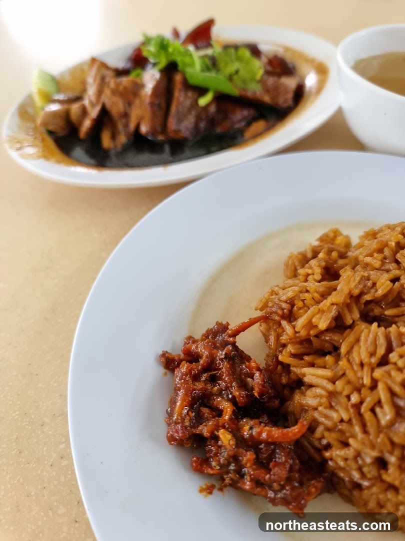 Savory Rice Dish with Meat and Side