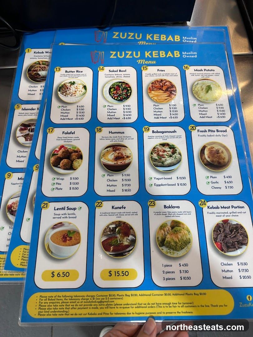 ZUZU KEBAB Menu