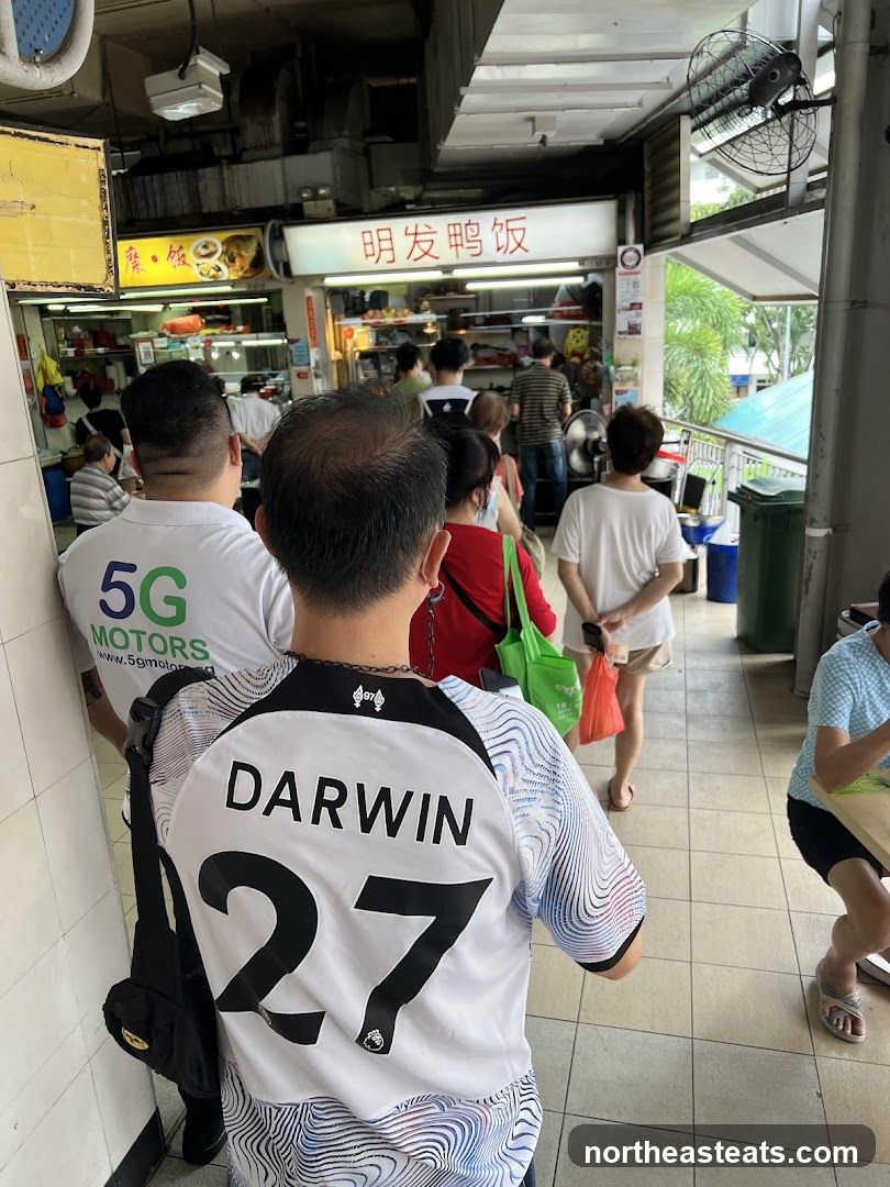 People Queueing at Food Stall