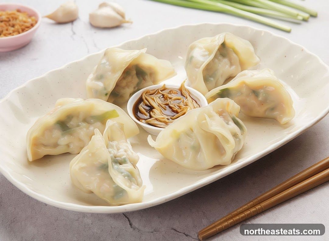 Steamed Dumplings with Dipping Sauce