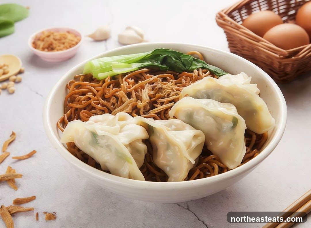 Noodle Dish with Dumplings