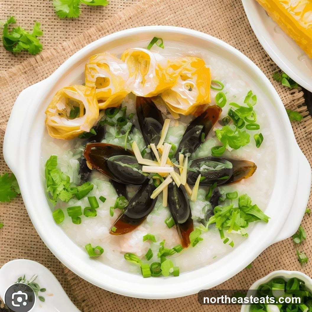 Congee with Century Egg and Fried Dough