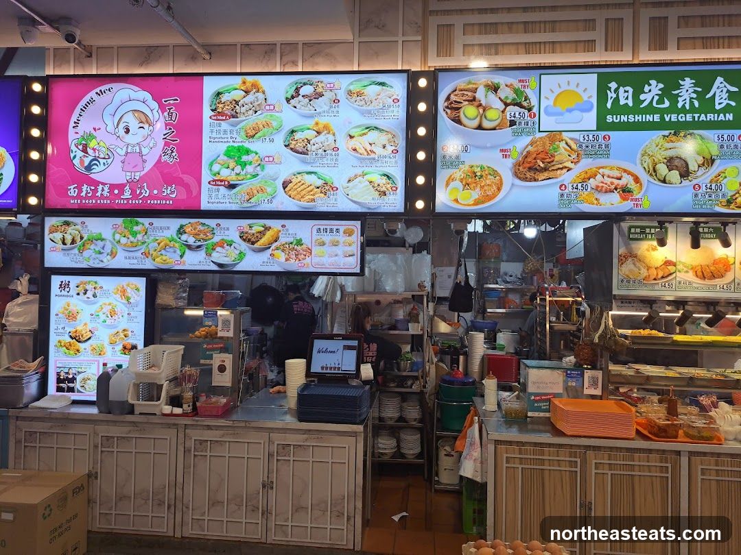 Food stall with multiple menus