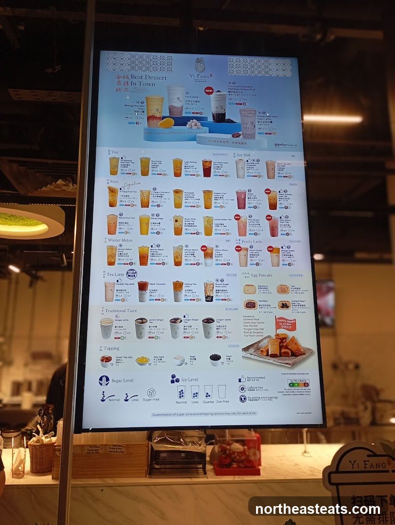 Yi Fang Menu