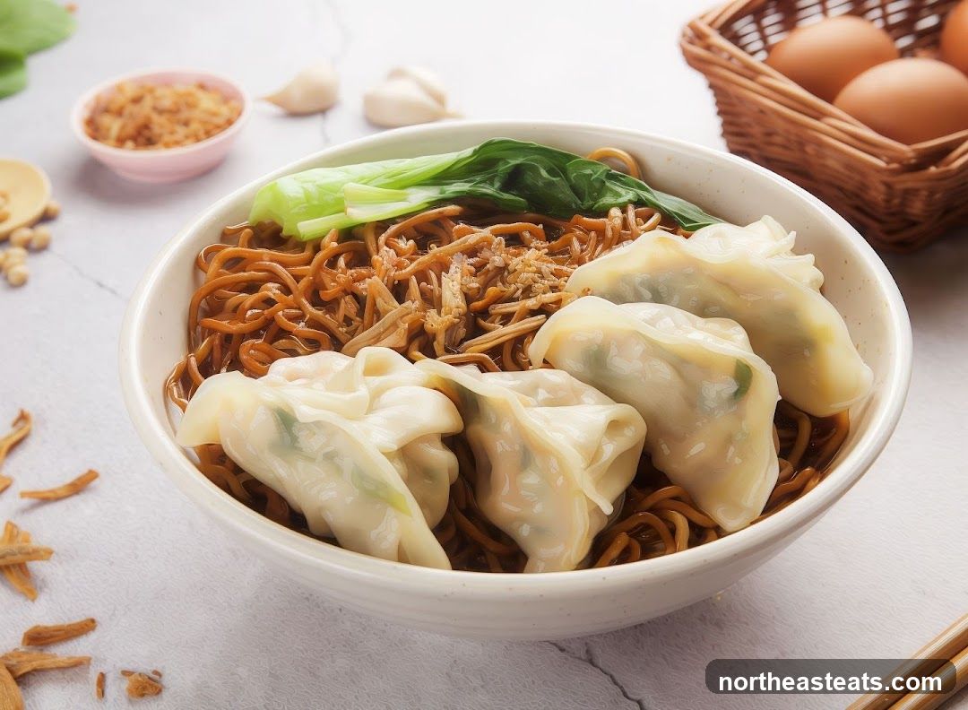 Noodle Bowl with Dumplings
