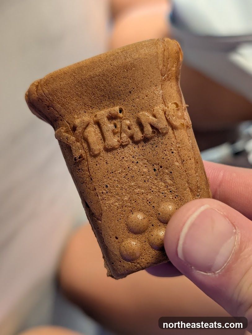 Taiyaki shaped like a bubble tea cup