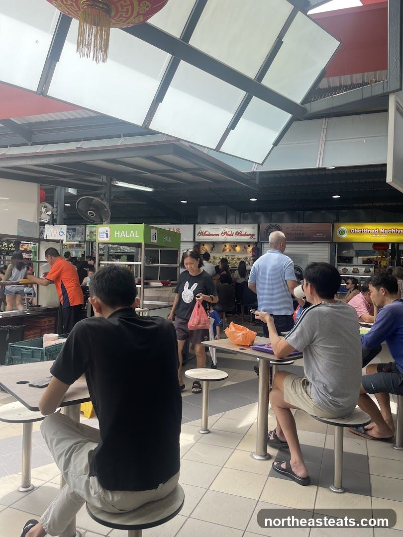 Food court with diners