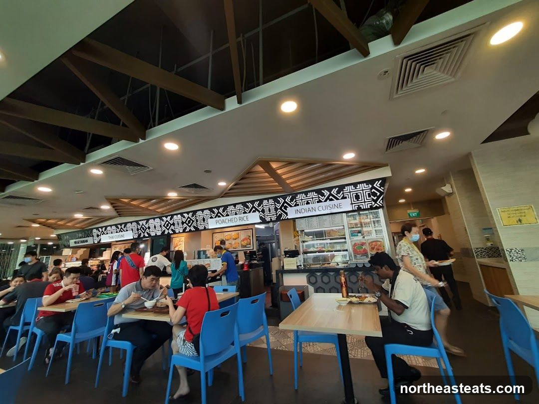 Food court with various cuisines