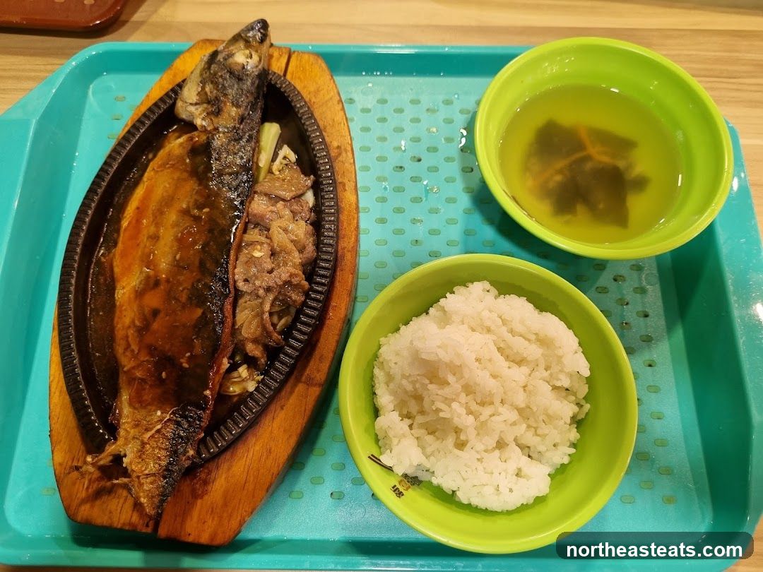 Grilled Fish and Rice Set