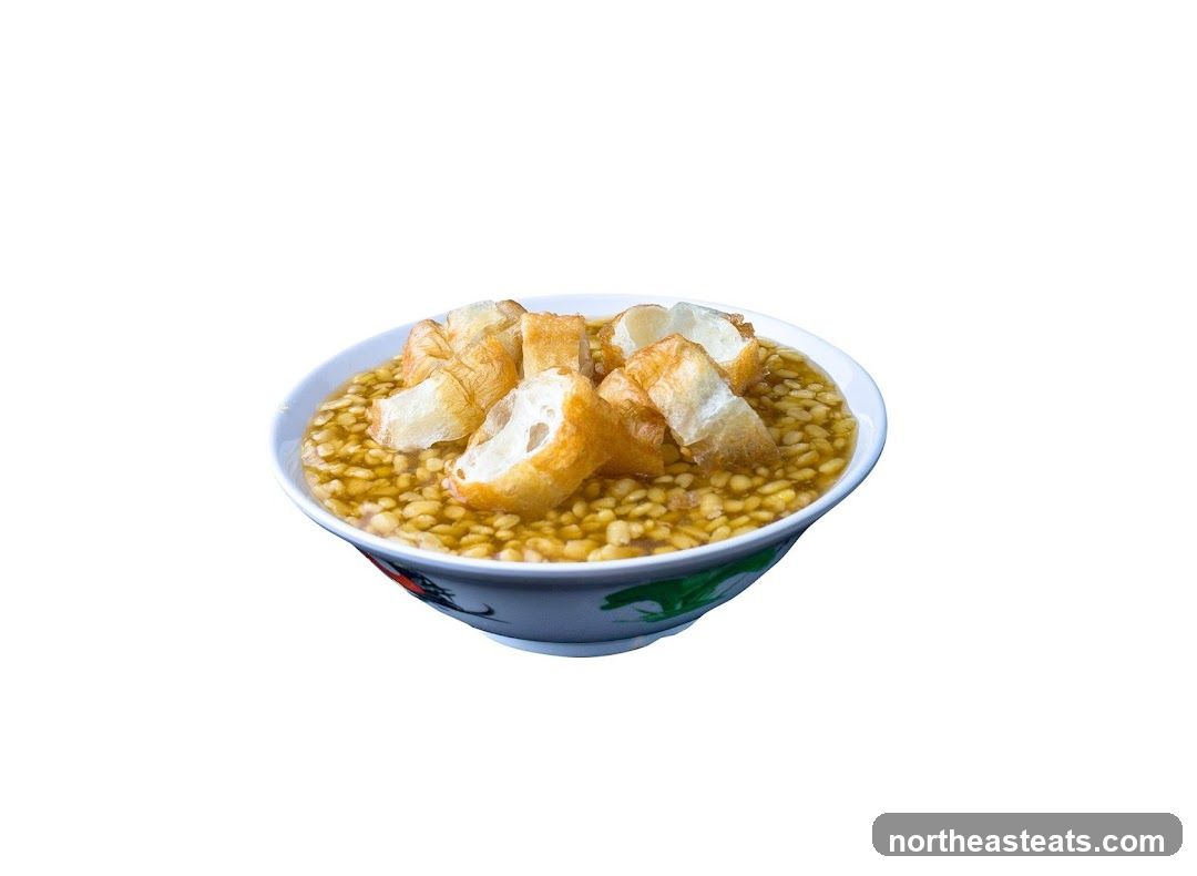 Bowl of Mung Bean Soup with Fried Dough