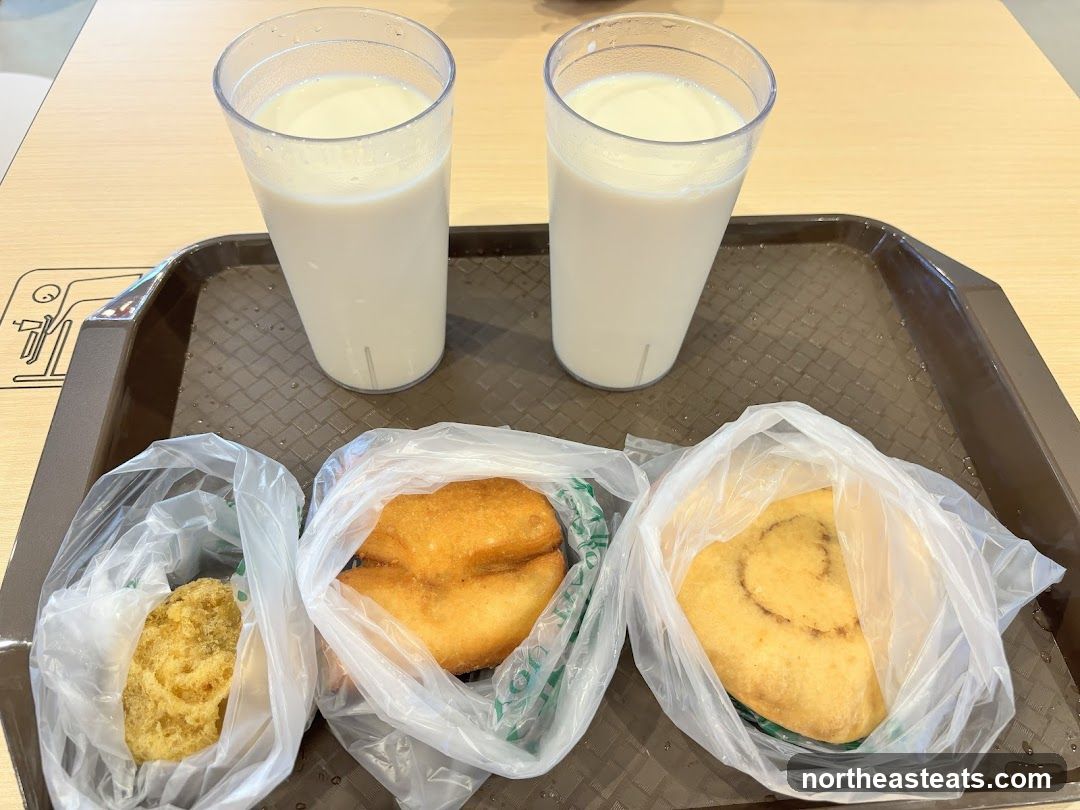 Soy milk and pastries