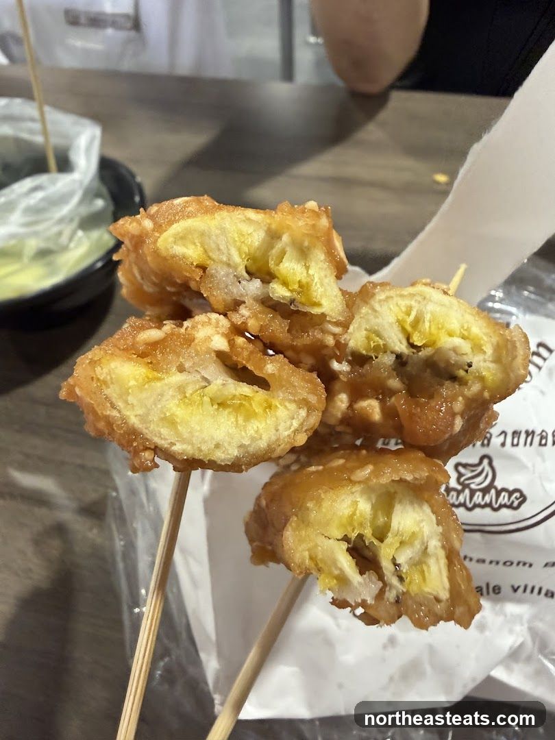 Fried Bananas on Skewers