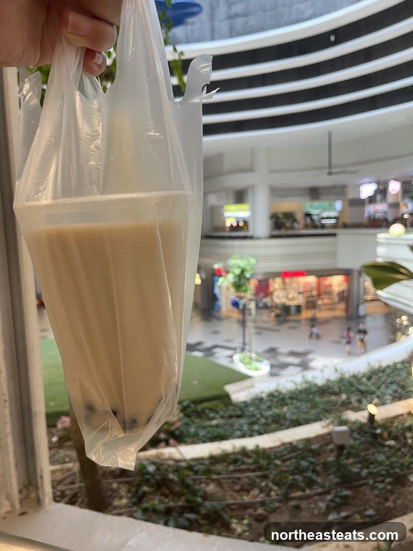 Beverage in a plastic bag