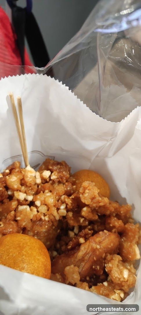Fried Food with Nuts and Small Balls