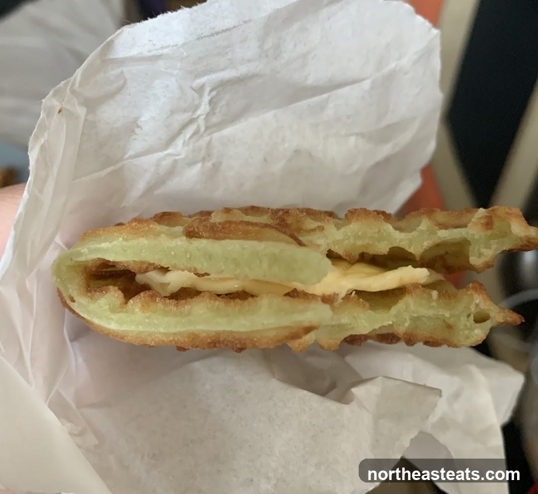 Waffle sandwich with filling