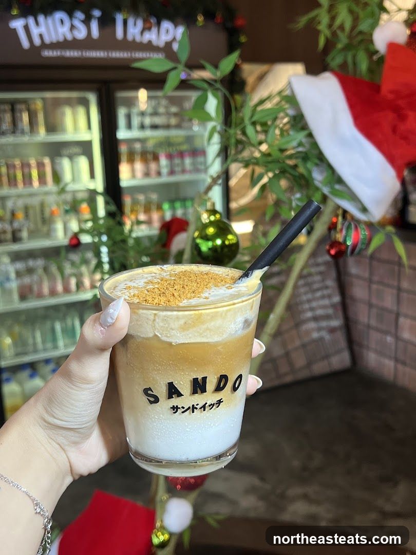 Iced Coffee with Crumble Topping