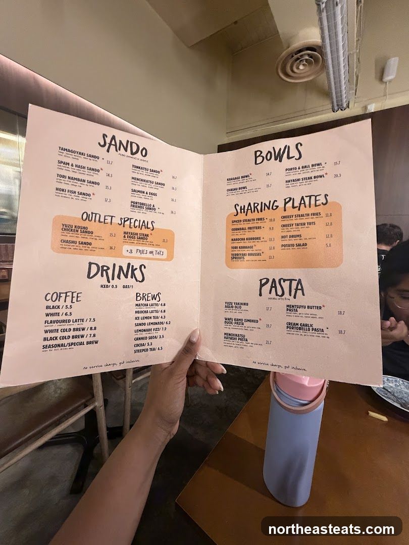 SANDO, BOWLS, SHARING PLATES, PASTA, DRINKS, BREWS