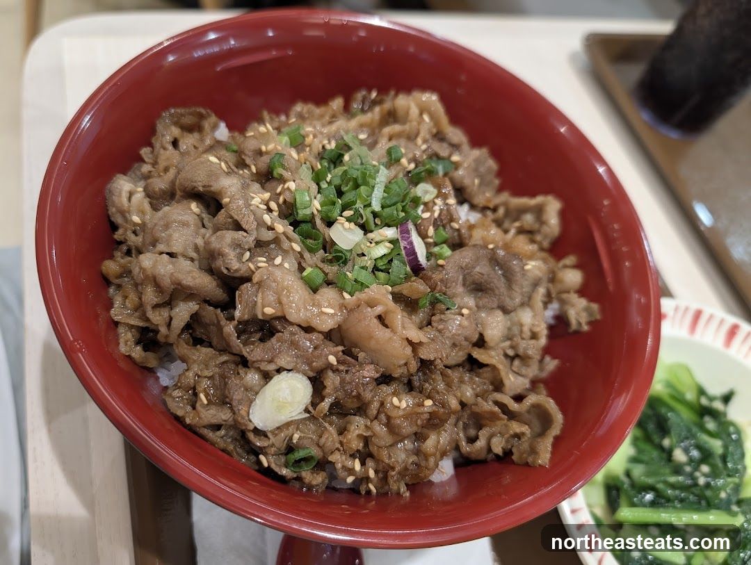 Beef Bowl with Side of Greens