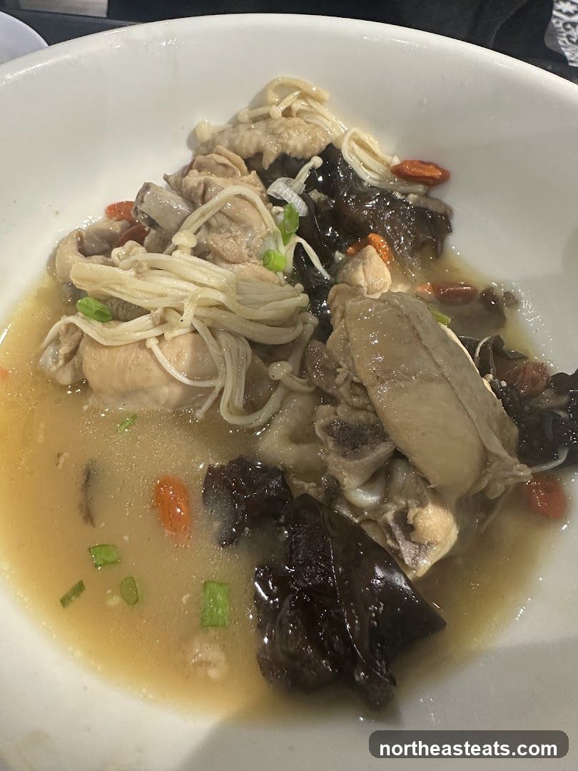 Chicken Soup with Mushrooms and Goji Berries