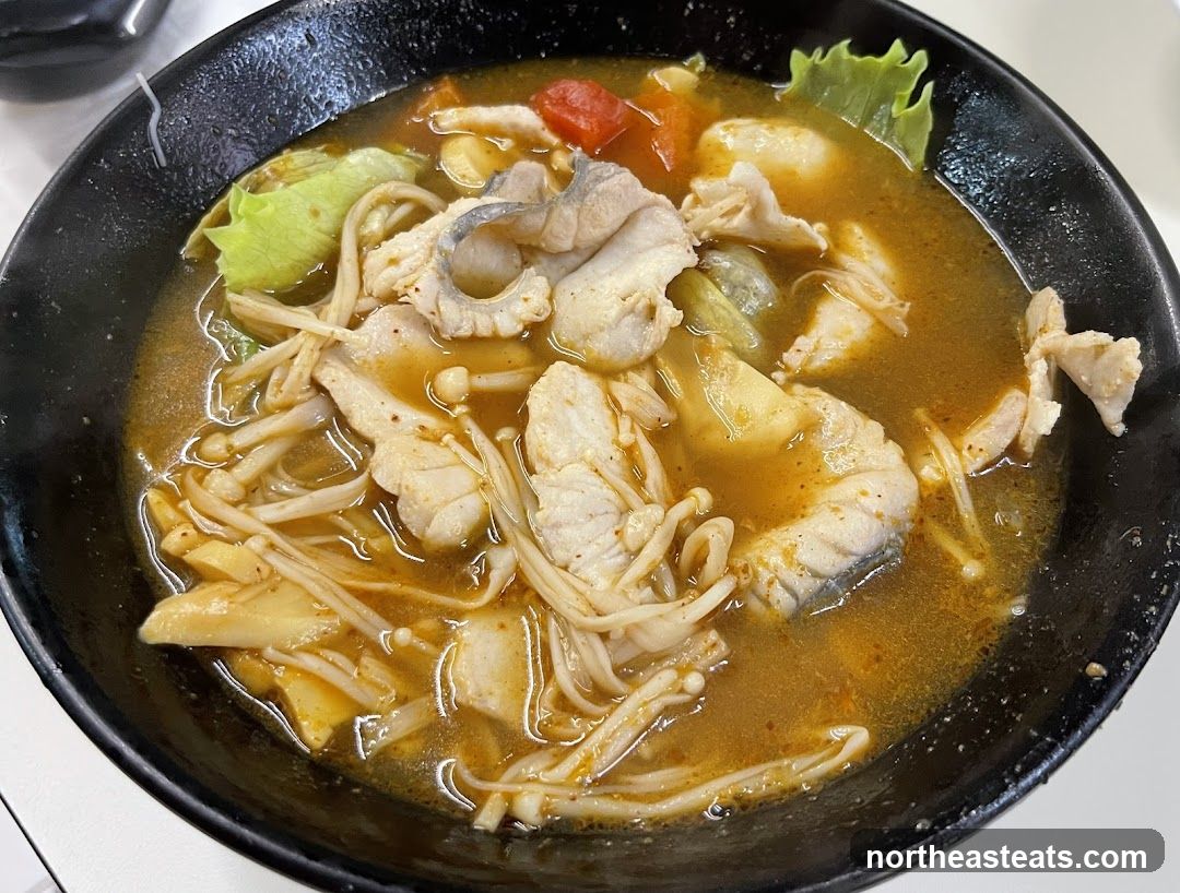 Fish Soup with Enoki Mushrooms