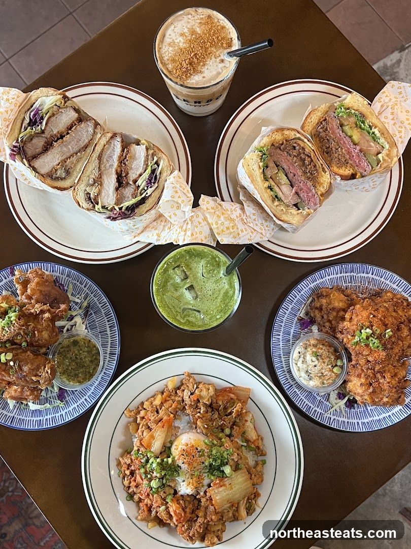 Assortment of Sandwiches and Dishes