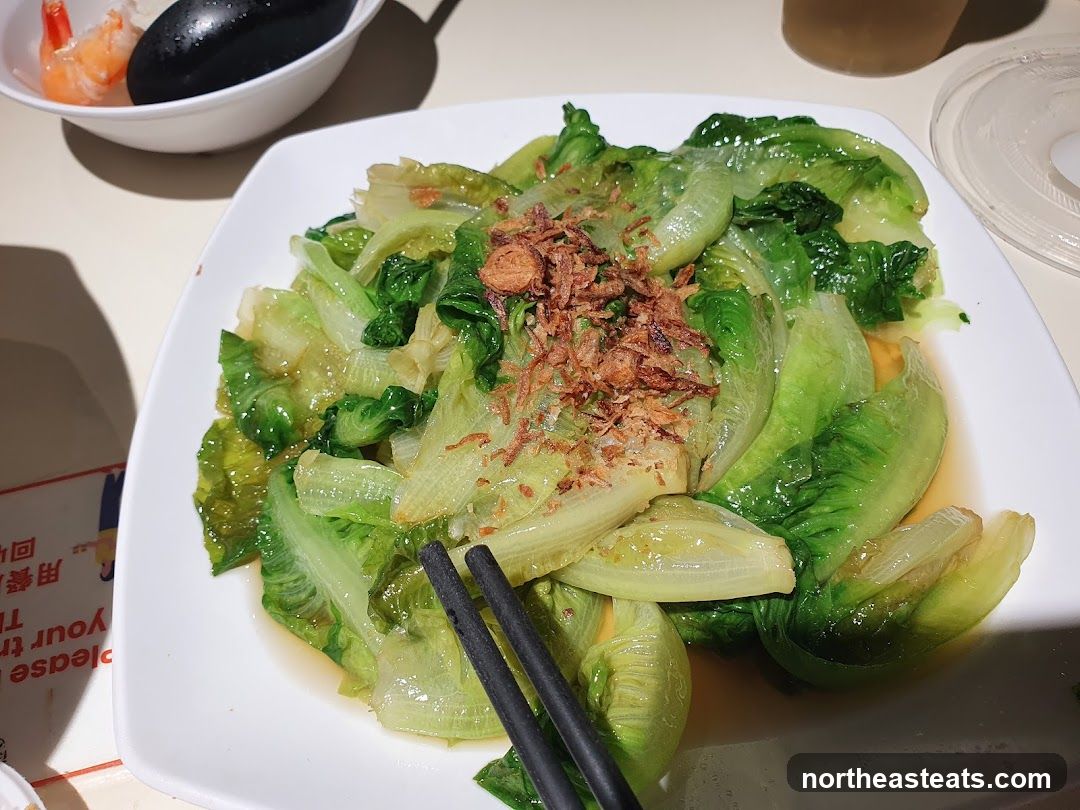 Stir-fried Lettuce with Crispy Shallots