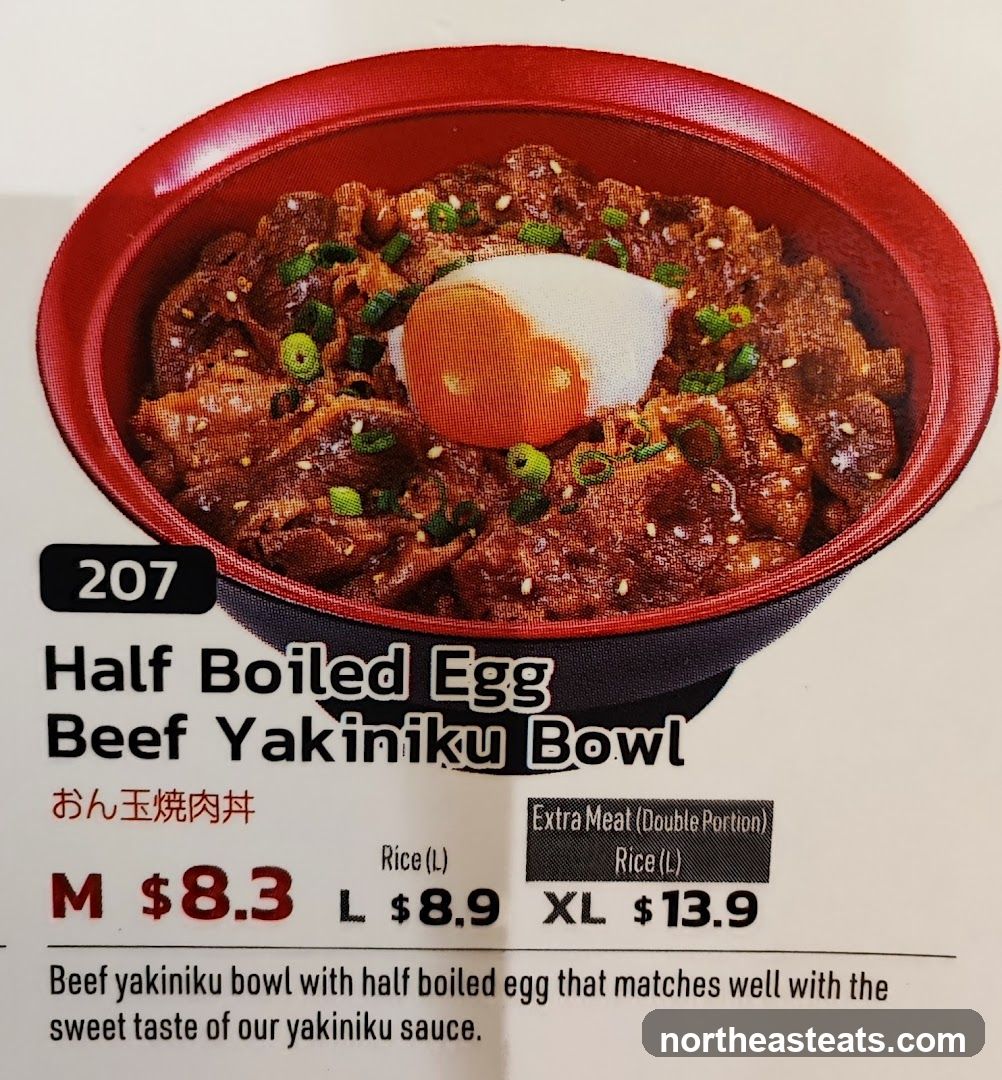 Half Boiled Egg Beef Yakiniku Bowl