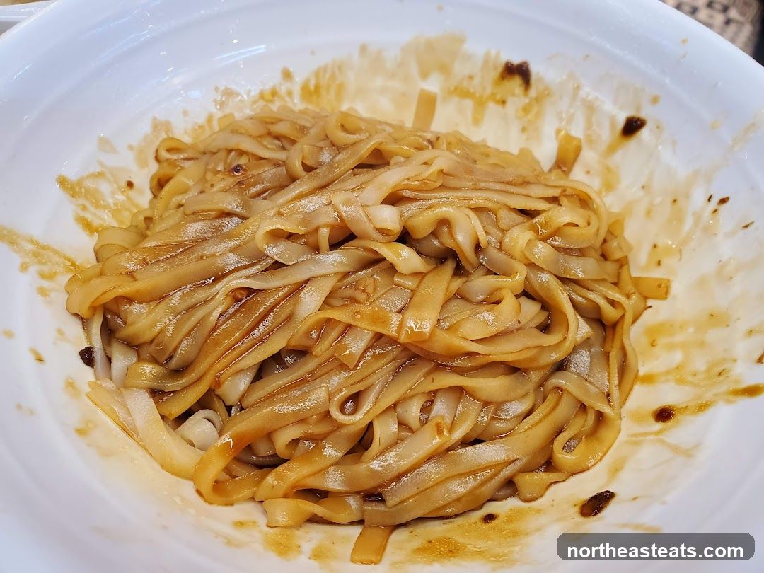 Noodles in a bowl