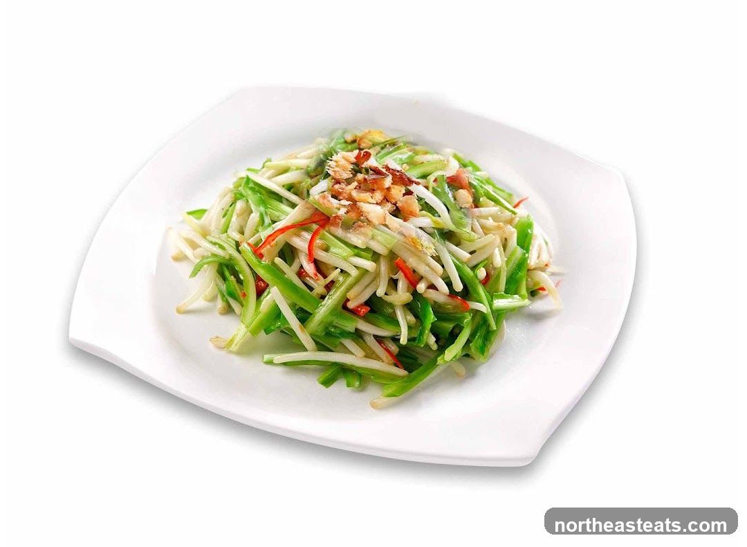 Stir-fried Asparagus and Bean Sprouts
