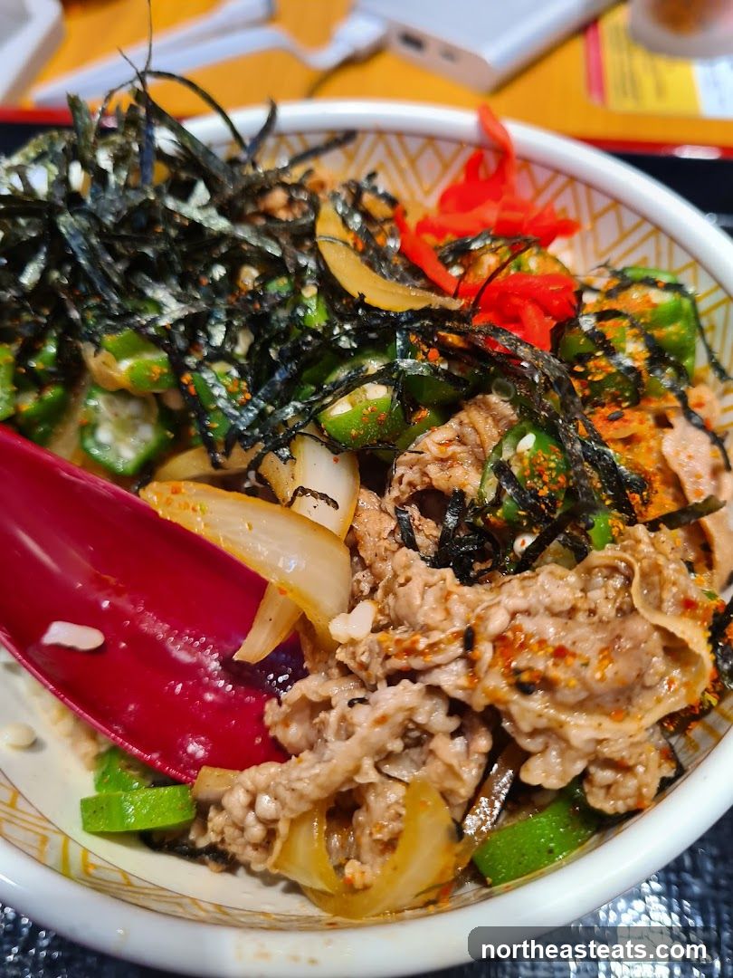Beef and Okra Rice Bowl