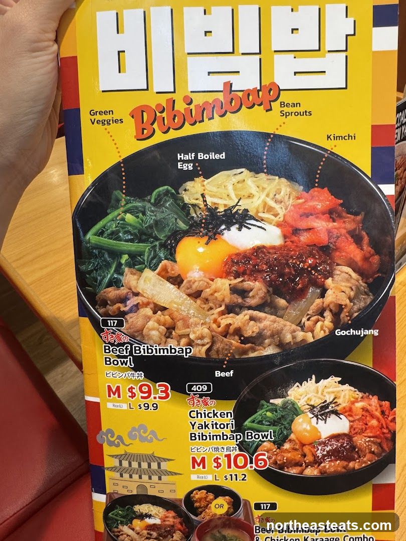 Bibimbap Menu
