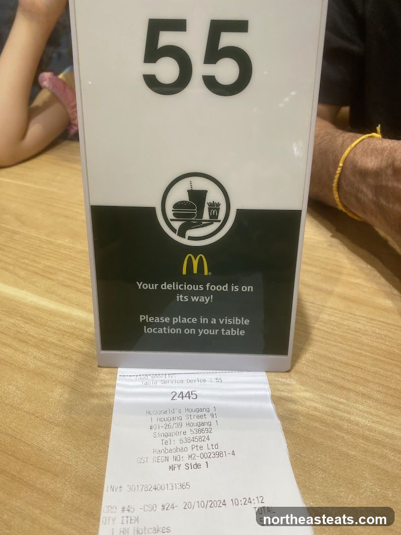 McDonald's Table Marker and Receipt