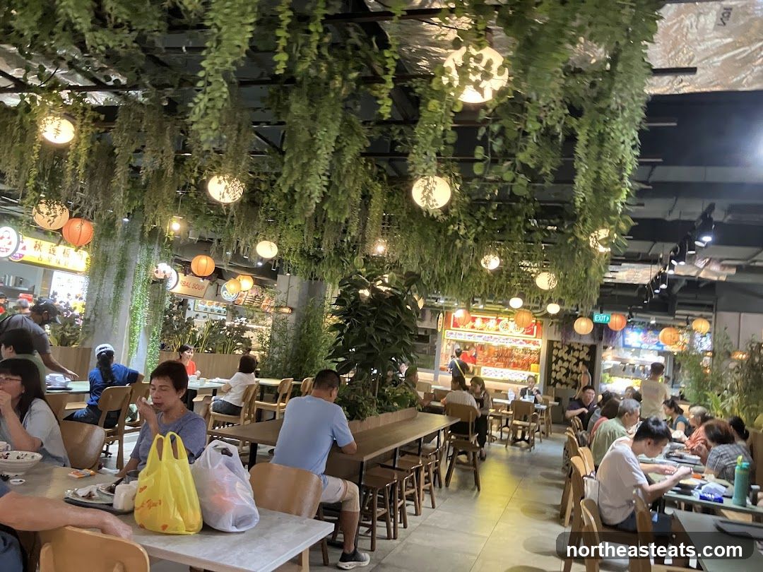 Food Court with Hanging Plants