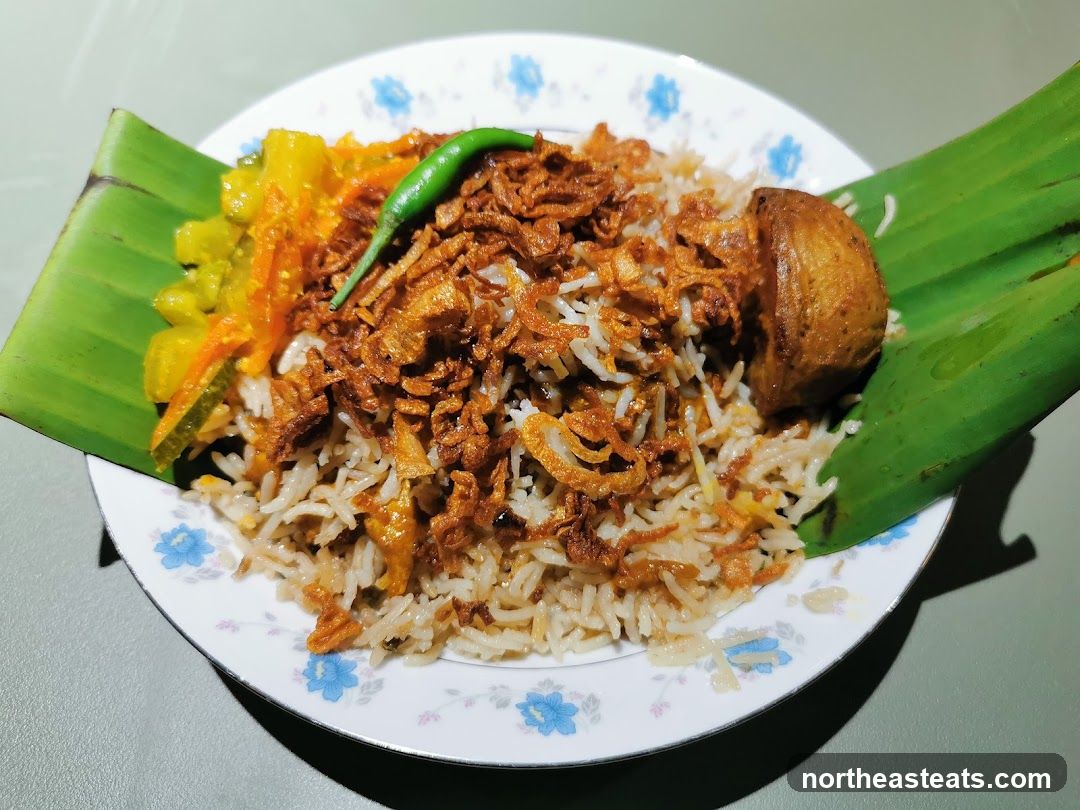 Biryani with accompaniments