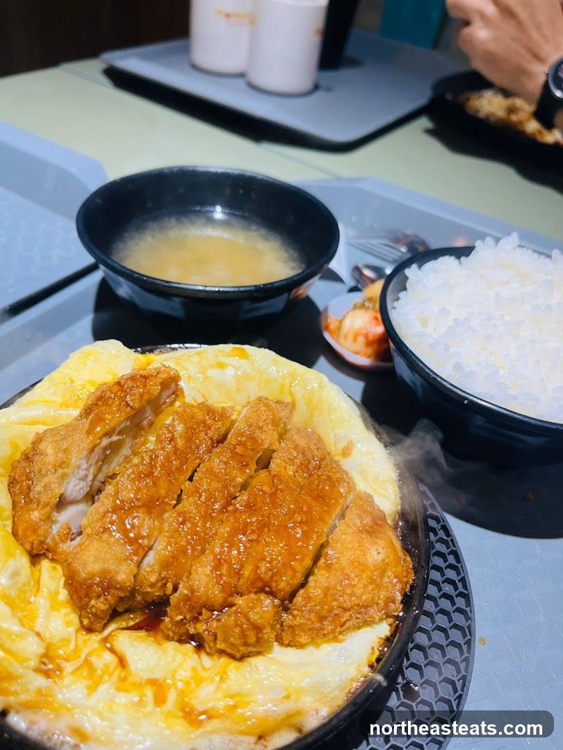 Fried Chicken with Egg and Rice