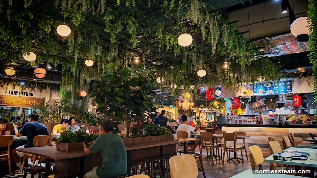 Restaurant Interior with Lush Greenery